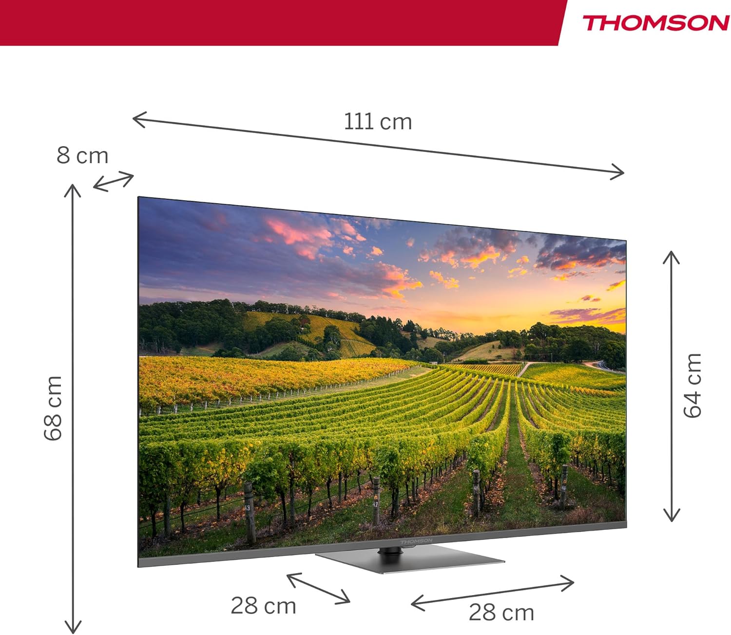 THOMSON 32 Inch (81cm) Full HD Google Smart TV, Wi-Fi, Dolby Audio, HDR10, Bluetooth 5.1, Triple Tuner (Cable/Satellite/Antenna), HDMI, CI+, A+ Panel - 32FG2S14