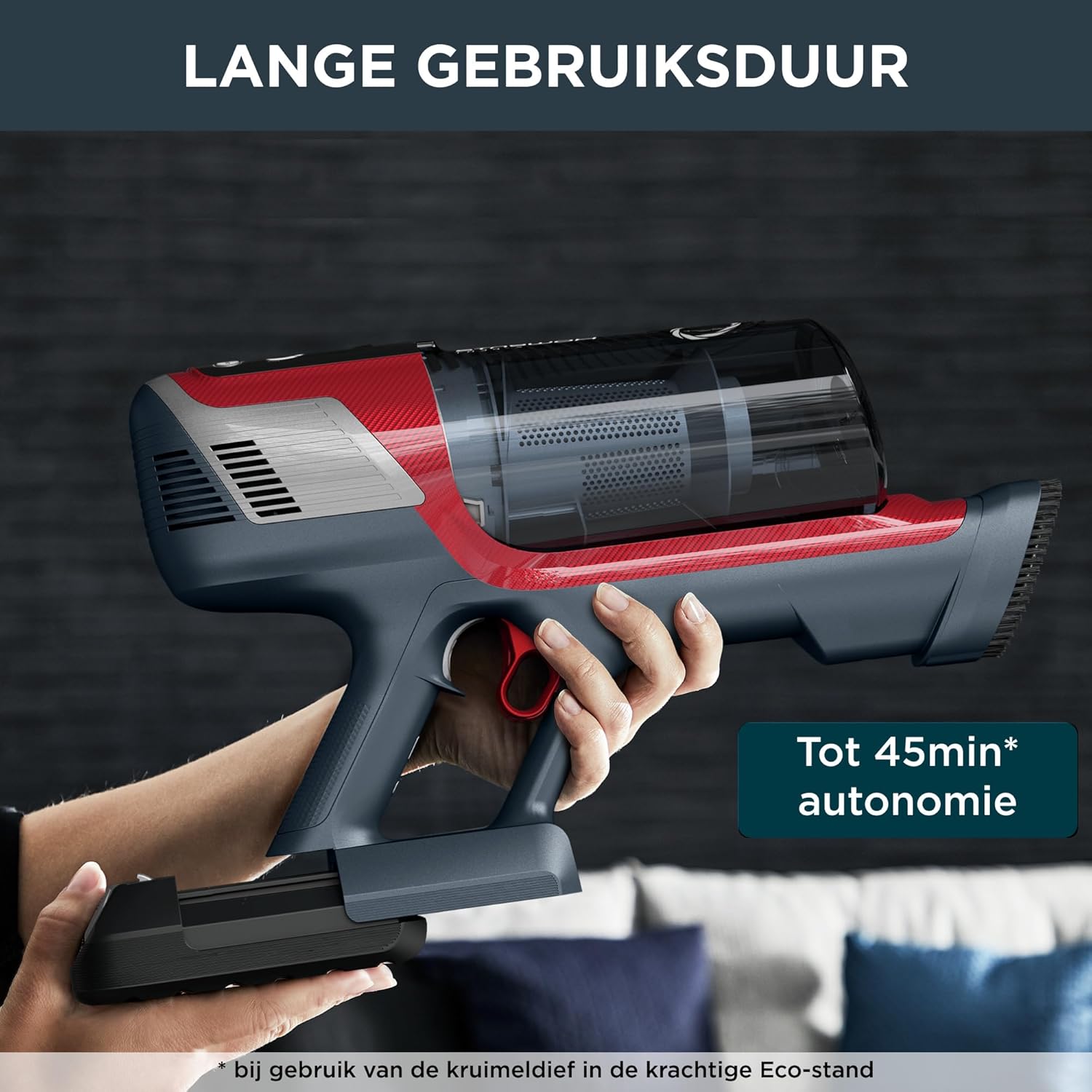 Rowenta X-pert 6.60 Essential RH6838, Cordless Stick Vacuum Cleaner, Automatic Speed Settings, Up to 45 Minutes Autonomy, Removable Battery, Lightweight Design, Dust Thief