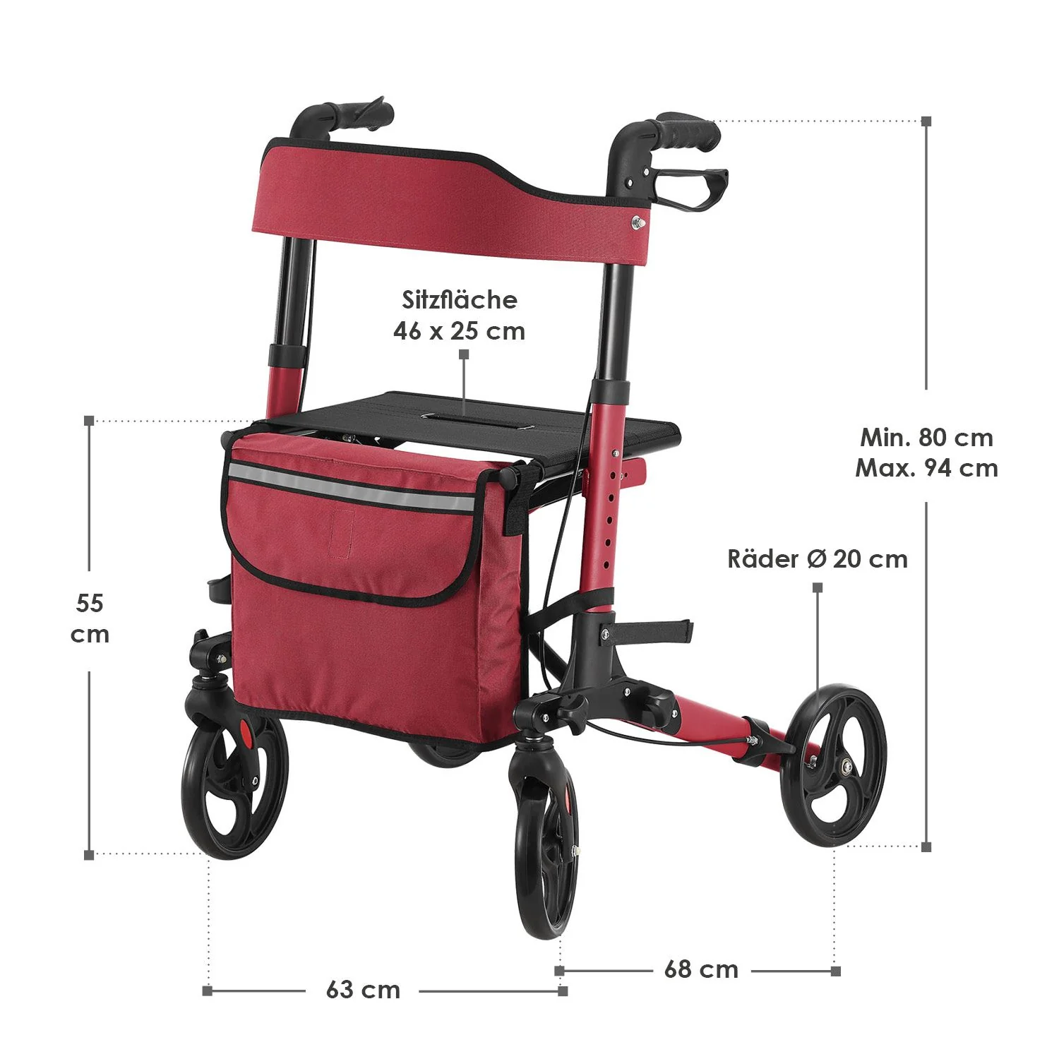2025 Aluminium rollator Vital met zitje