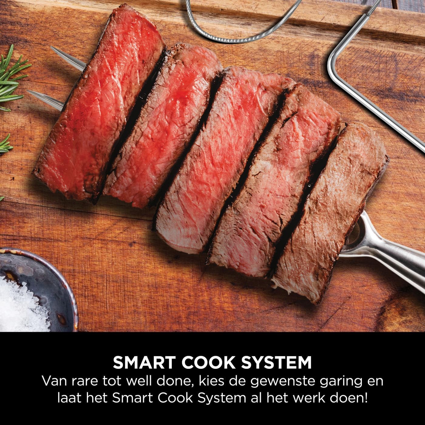 Ninja Woodfire Pro Connect XL Electric BBQ Grill & Smoker with App Control, Digital Sensor, Large 7-in-1 Grill & Air Fryer with Wood Fire Pellets, Weatherproof, Black OG901EU