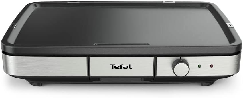 Tefal Maxi Plancha griddle CB690D - Large griddle suitable for 10-12 people - For indoor and outdoor grilling, Grey