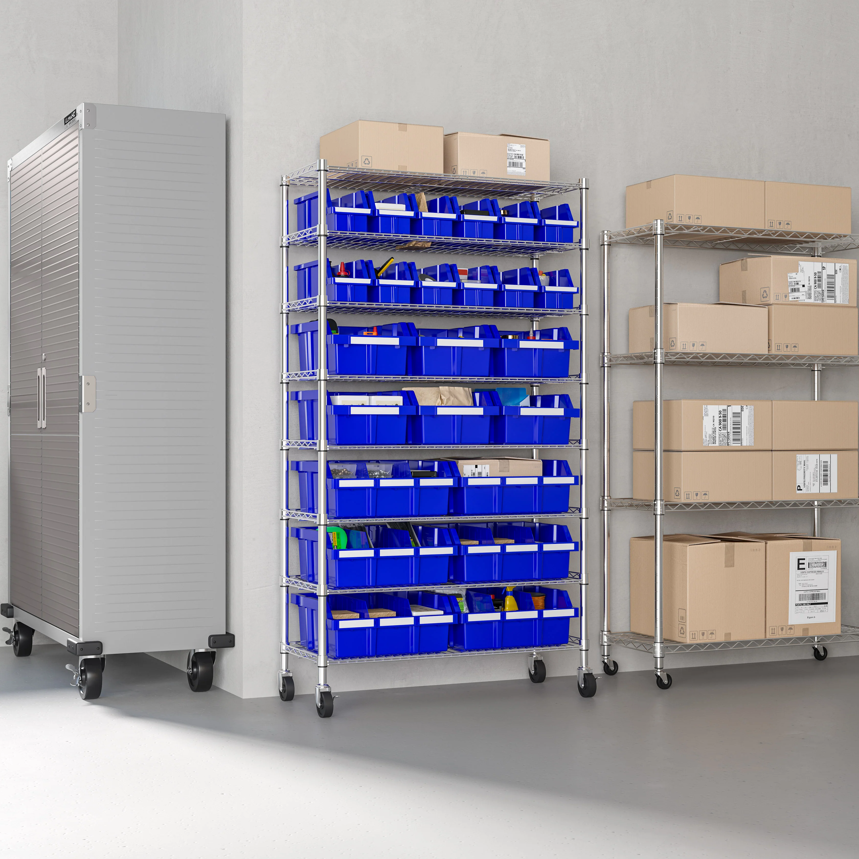 NSF 8-laags Rek met 24 Bakjes