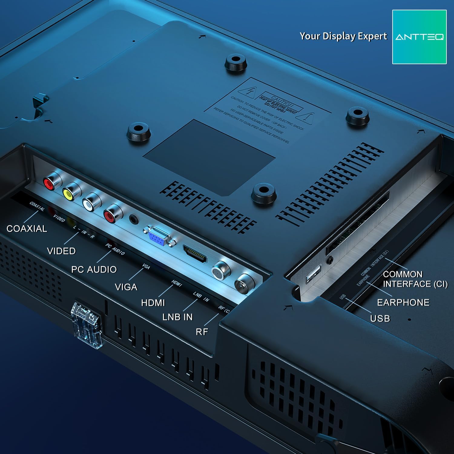 ANTTEQ AB42D1 TV 42 Inch (TV 106 cm), Dolby Audio, LED, HDMI, Media Player via USB, Digital Audio Output, Triple Tuner DVB-C/T2/S2, CI+, Hotel Mode Included
