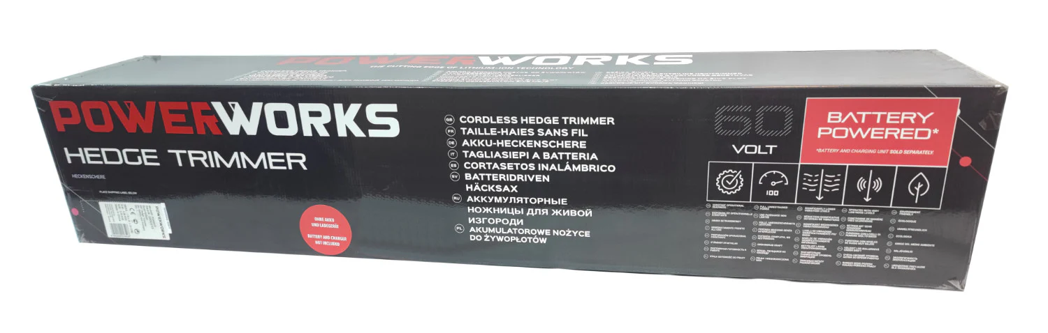 2025 Powerworks Accu-Heckenschaar PD60HT zonder accu
