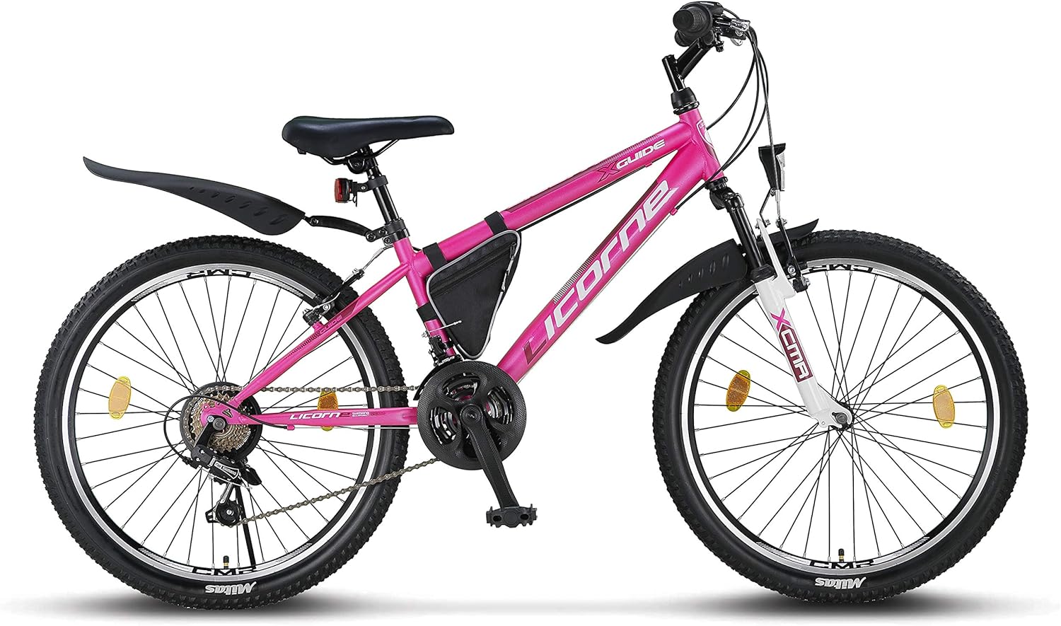 Licorne Bike Mountain Bike Guide for Girls, Boys, Women and Men, Shimano 21-Speed Gear