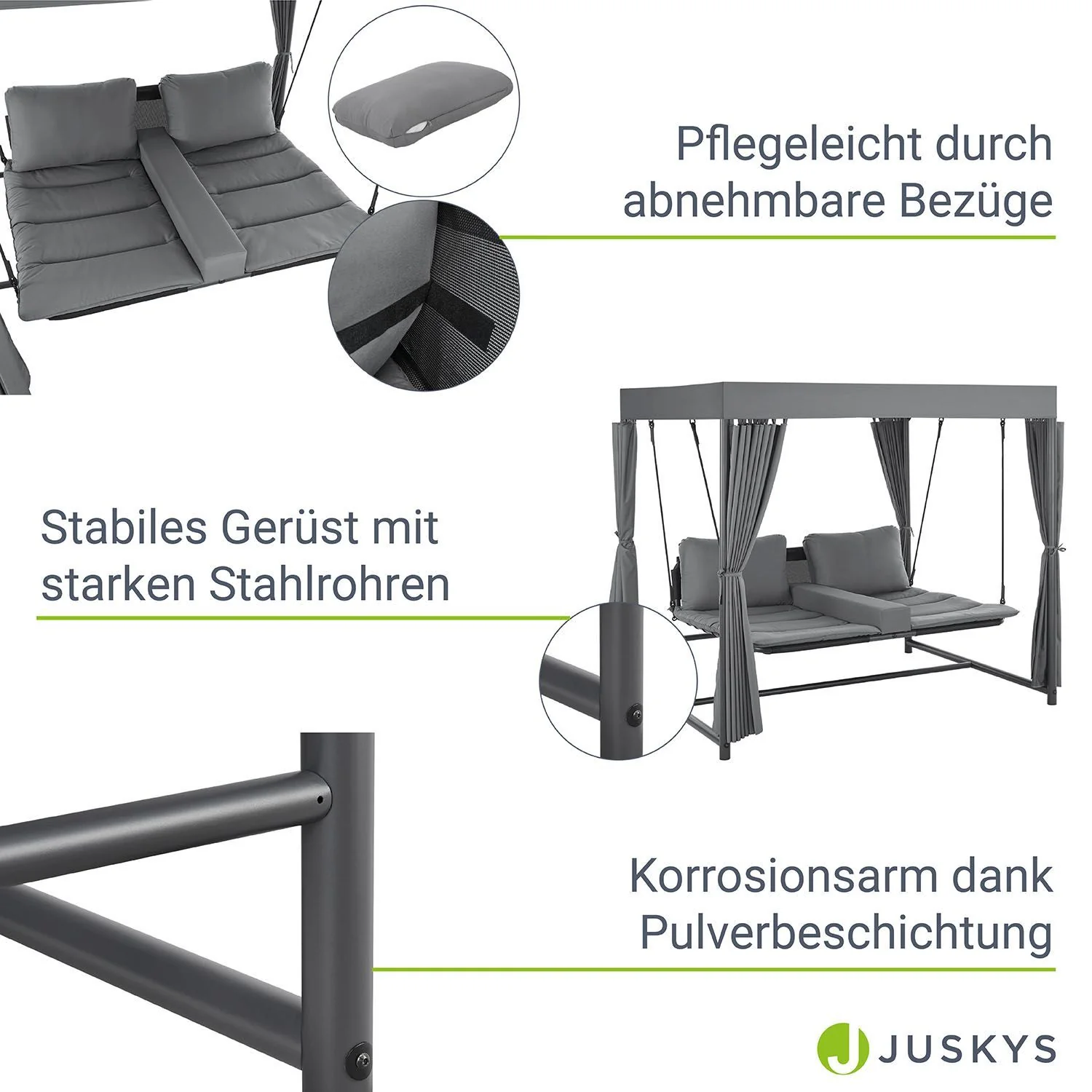 2025 Gezellige Hollywoodschommel om met 2 personen op te liggen