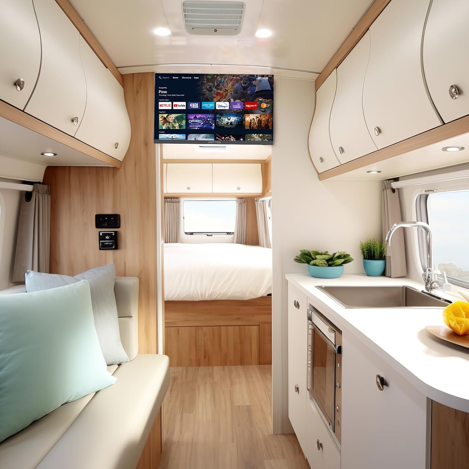 ANTTEQ AB42D1 TV 42 Inch (TV 106 cm), Dolby Audio, LED, HDMI, Media Player via USB, Digital Audio Output, Triple Tuner DVB-C/T2/S2, CI+, Hotel Mode Included