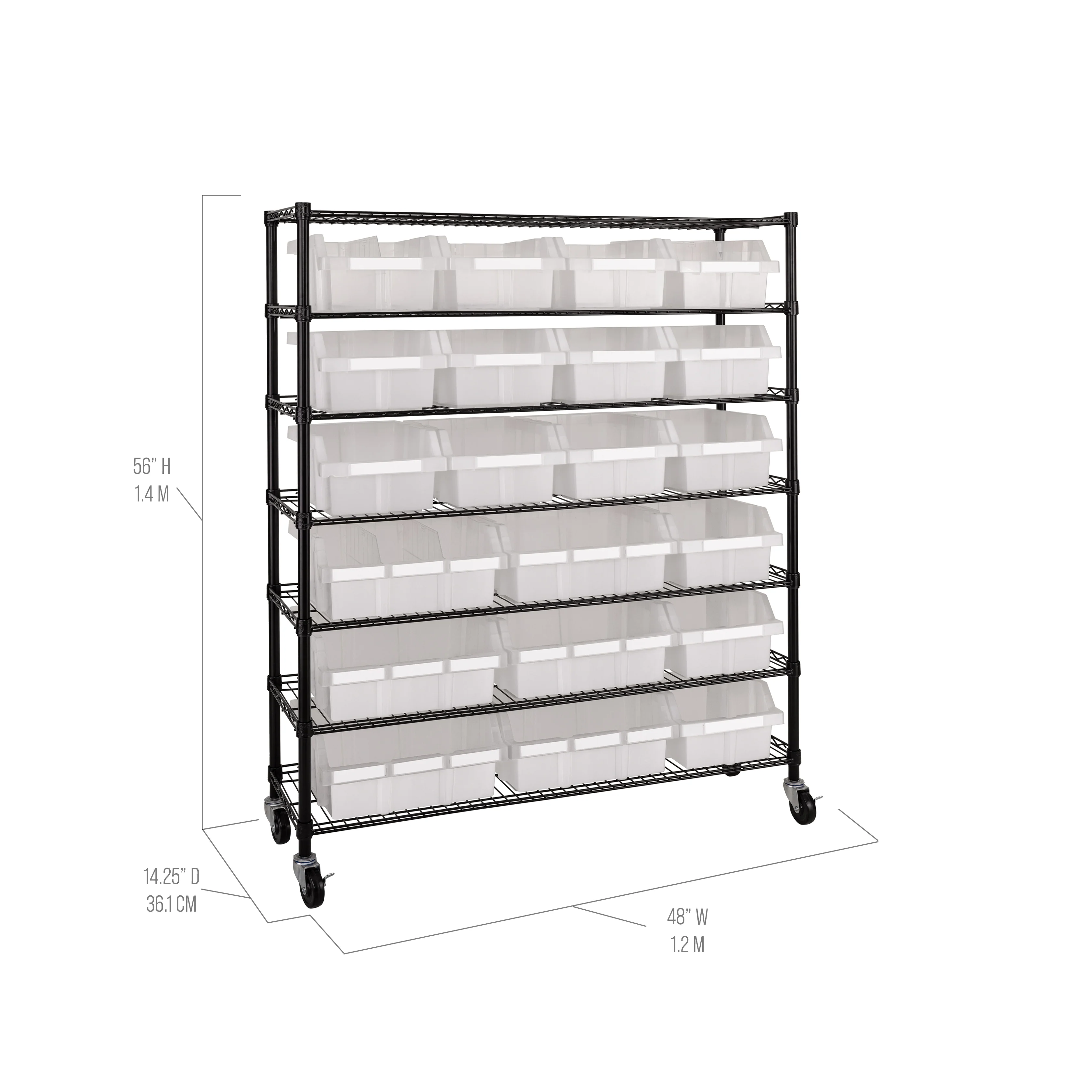 2025 NSF Extra Brede Rek met 7 Niveaus en 21 Bakjes