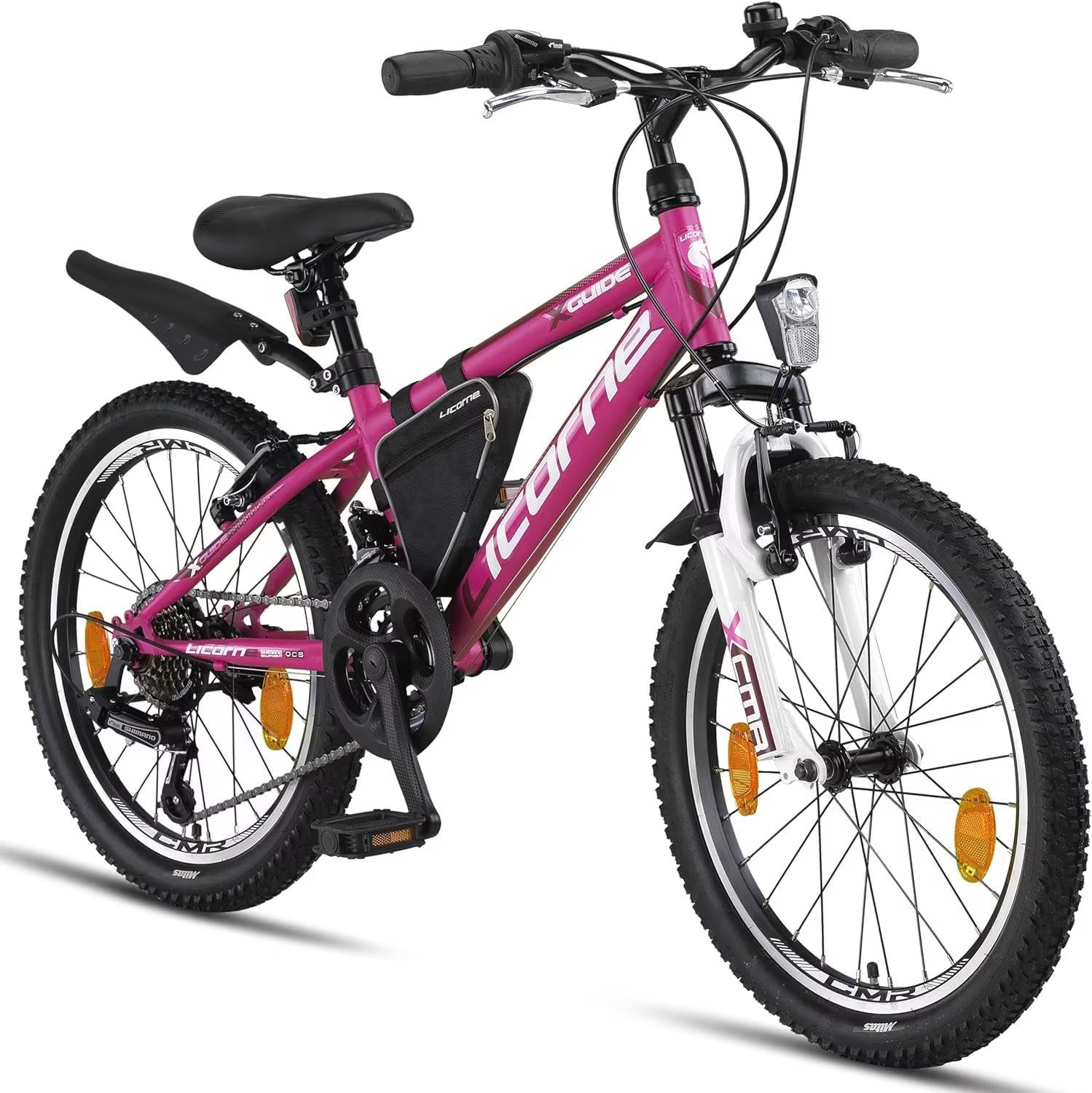 Licorne Bike Mountain Bike Guide for Girls, Boys, Women and Men, Shimano 21-Speed Gear
