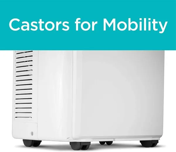 Draagbare airconditioner van 14.000 BTU met verwarming en afstandsbediening, wit