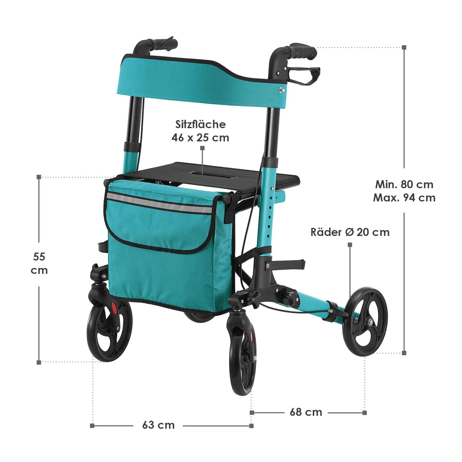 2025 Aluminium rollator Vital met zitje