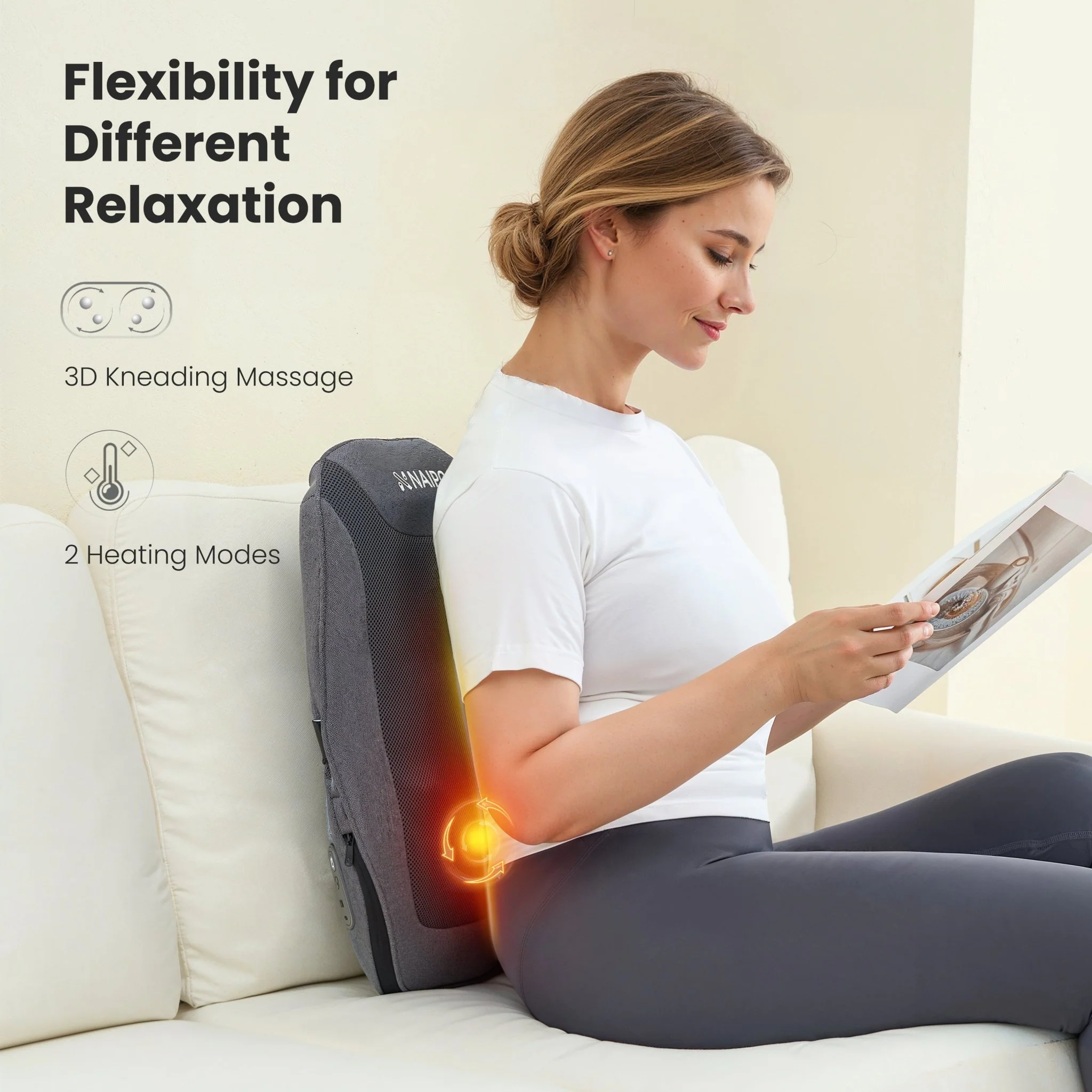 NAIPO MGB-2403 Mini Rugmassager met Snelladen