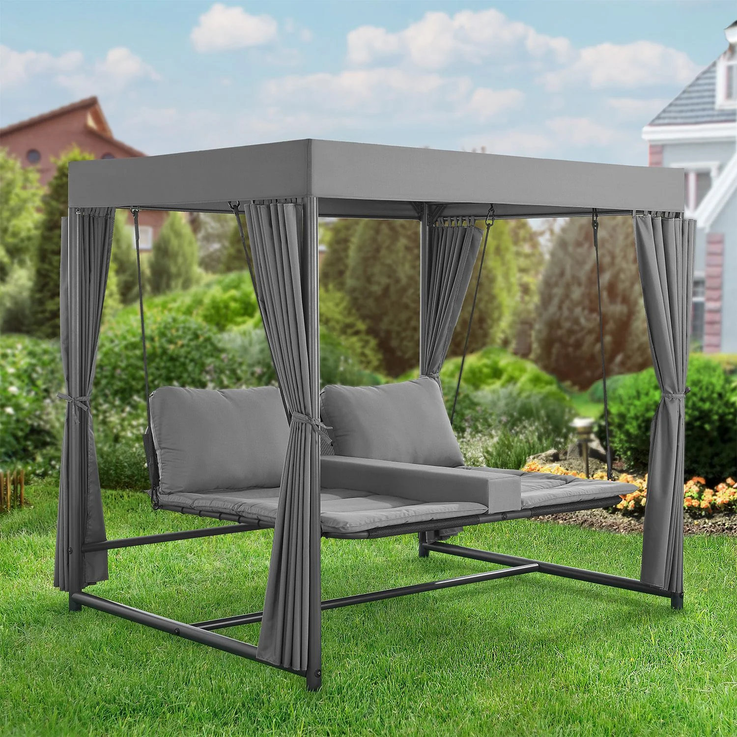 2025 Gezellige Hollywoodschommel om met 2 personen op te liggen