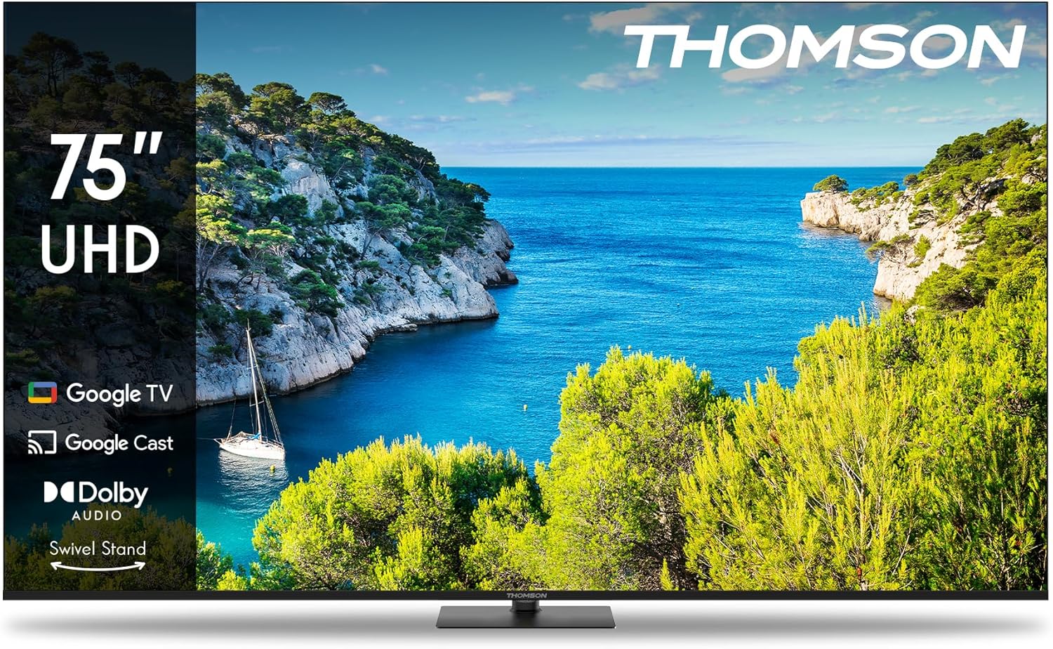 THOMSON 32 Inch (81cm) Full HD Google Smart TV, Wi-Fi, Dolby Audio, HDR10, Bluetooth 5.1, Triple Tuner (Cable/Satellite/Antenna), HDMI, CI+, A+ Panel - 32FG2S14