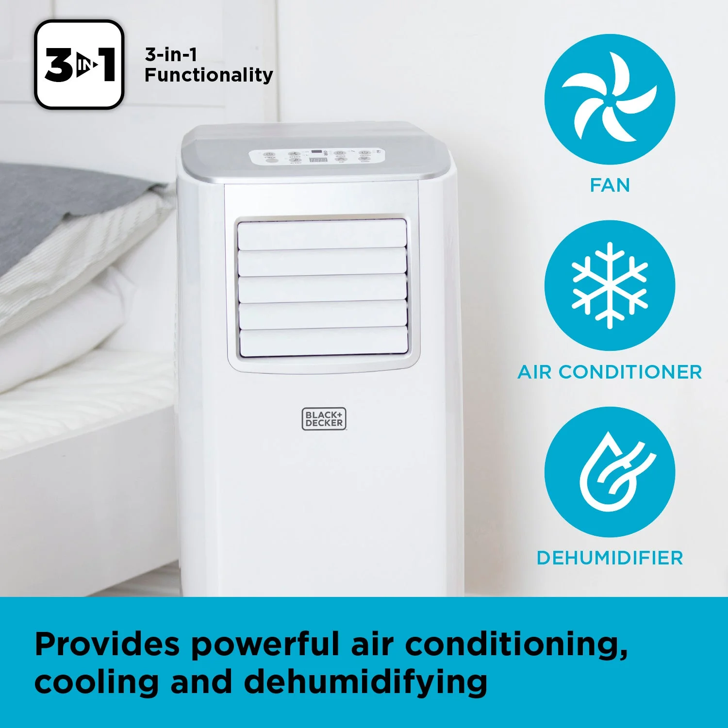 2025 Black+Decker BXAC40005GB Draagbare Airconditioner 7000 BTU