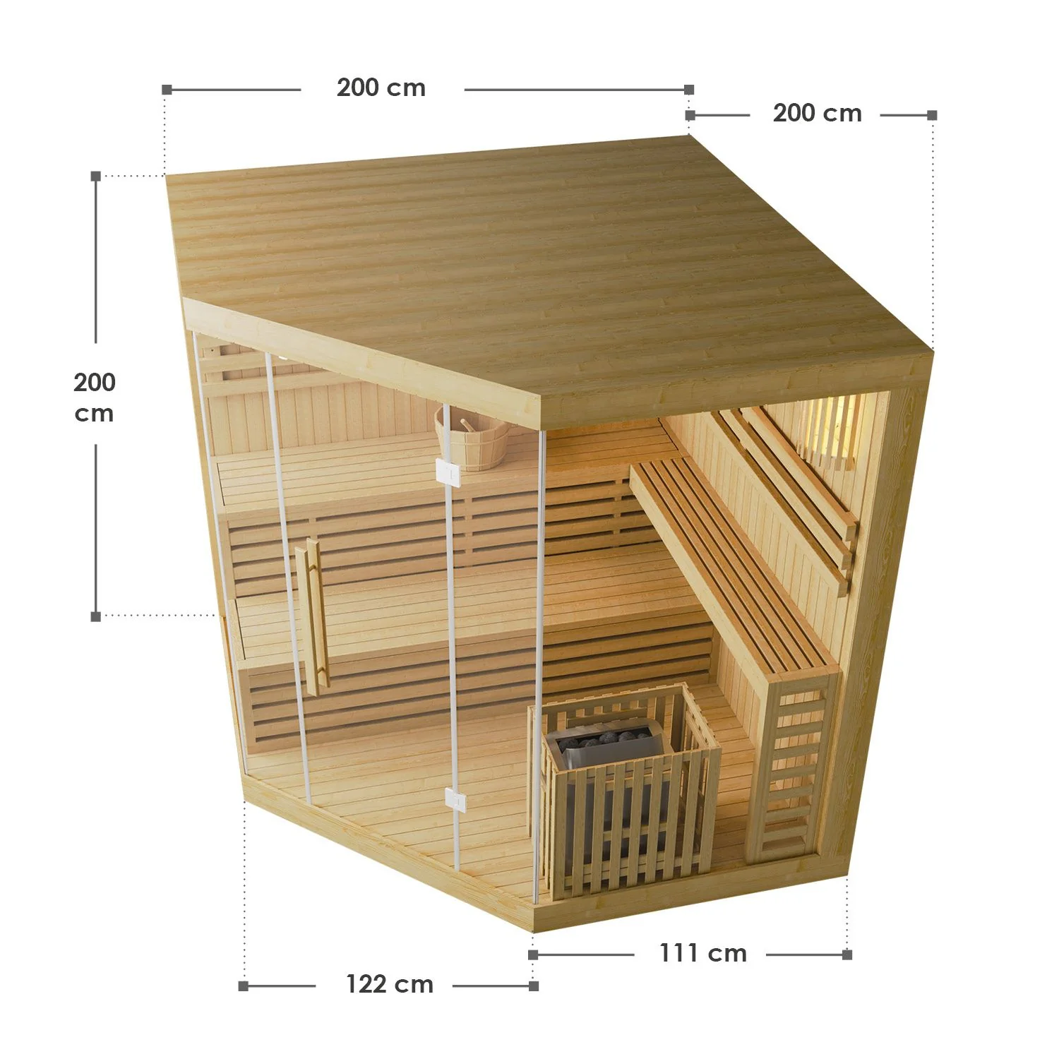2025 Indoor Sauna Espoo 200 Premium