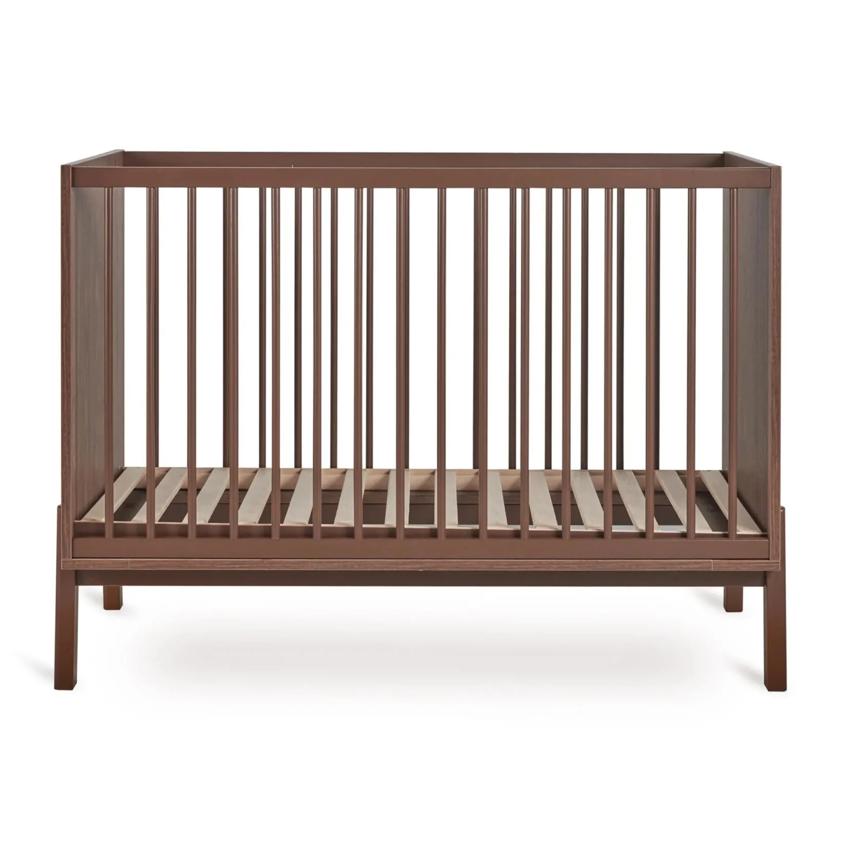 2025 Quax Babybed Ashi Collectie �C Kastanjebruin | Tijdloze eenvoud & minimalistisch design | Verstelbare hoogte (30/45/60 cm) | FSC-gecertificeerd beukenhout | Inclusief lattenbodem, zonder matras