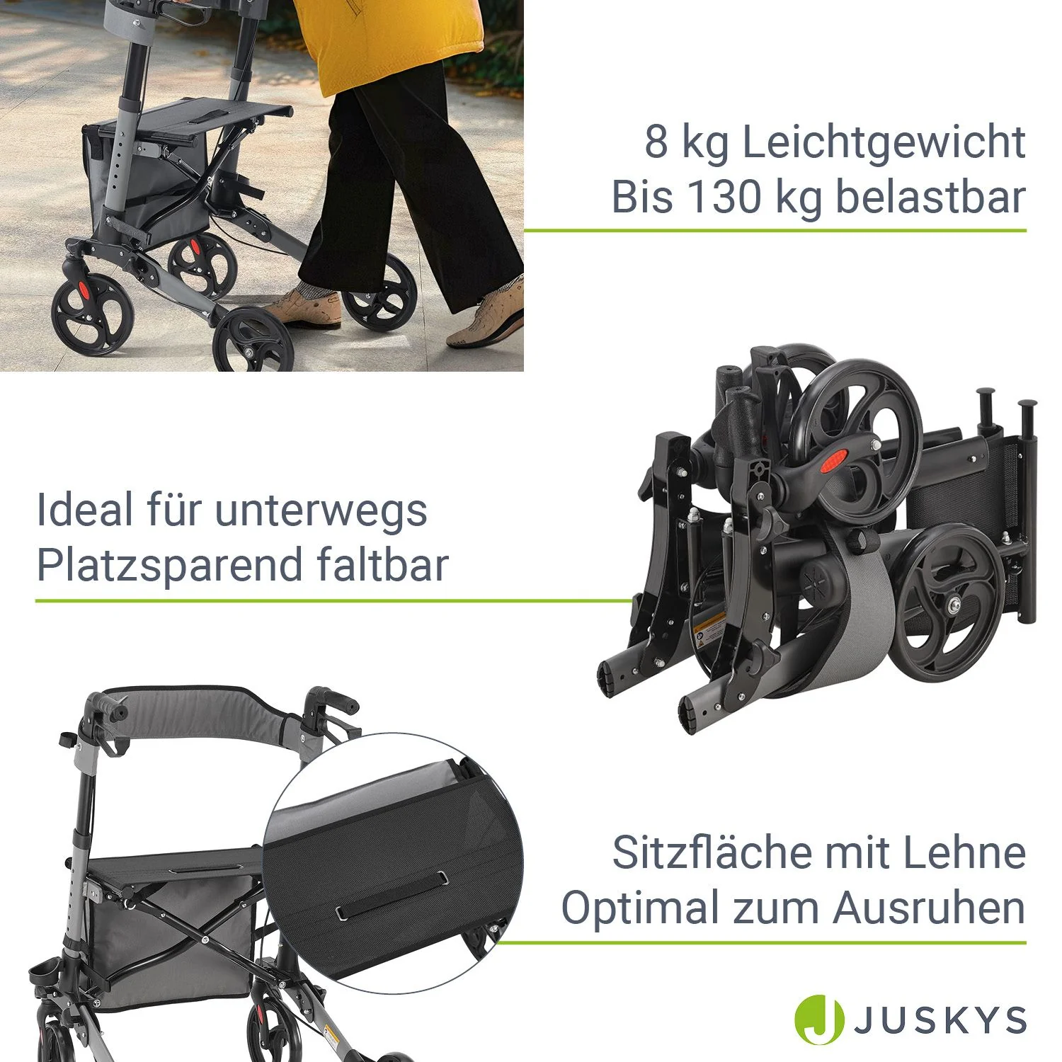 2025 Aluminium rollator Vital met zitje