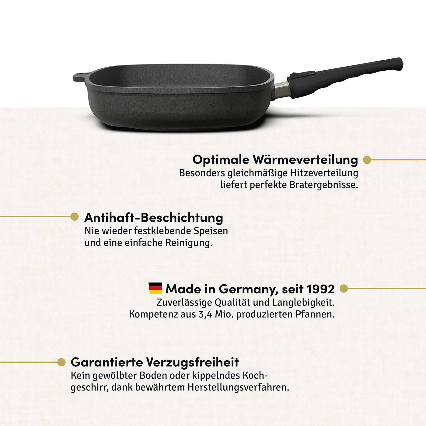 2025 Viereckpan 20-28 cm I Optioneel deksel