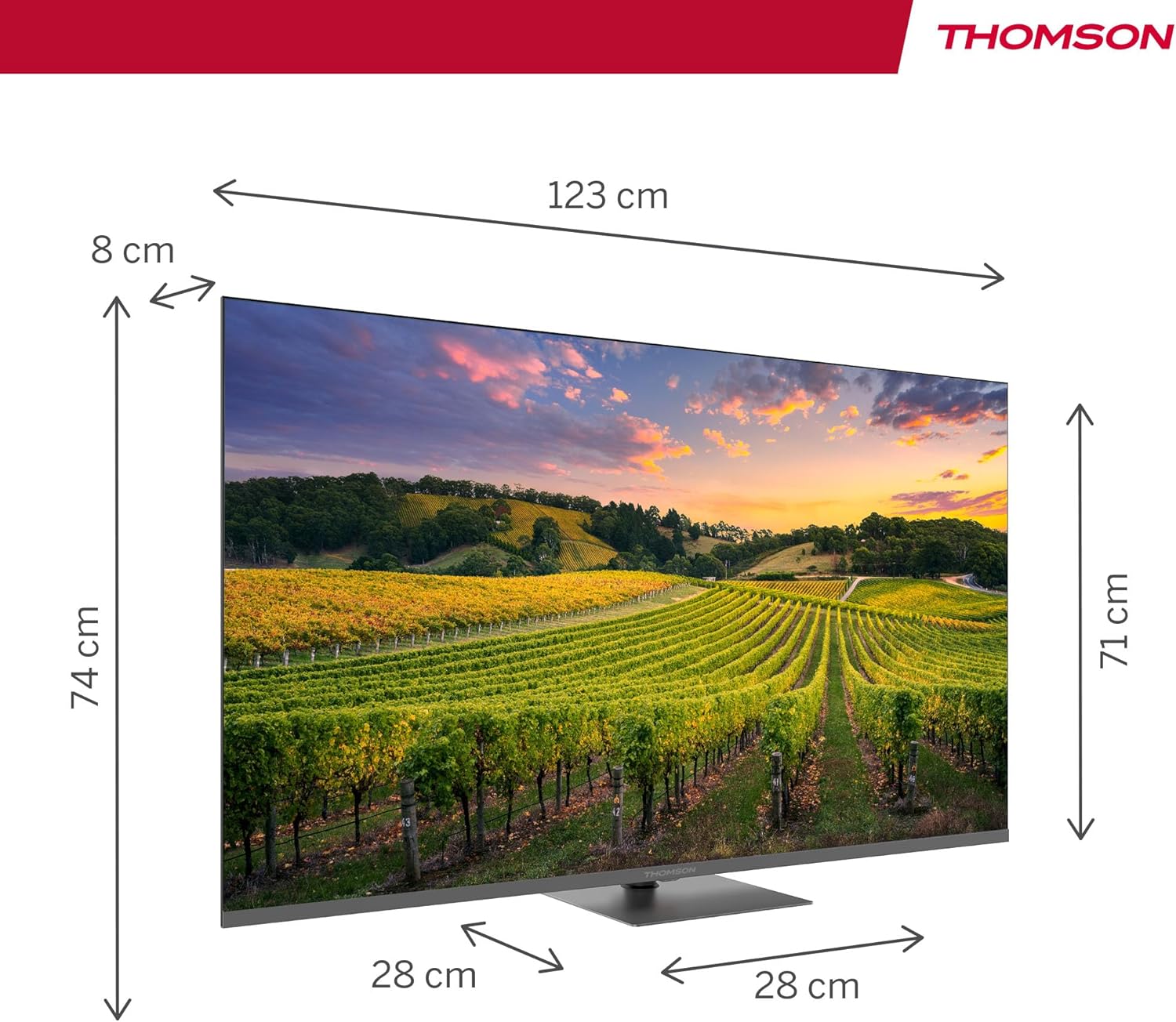 THOMSON 32 Inch (81cm) Full HD Google Smart TV, Wi-Fi, Dolby Audio, HDR10, Bluetooth 5.1, Triple Tuner (Cable/Satellite/Antenna), HDMI, CI+, A+ Panel - 32FG2S14