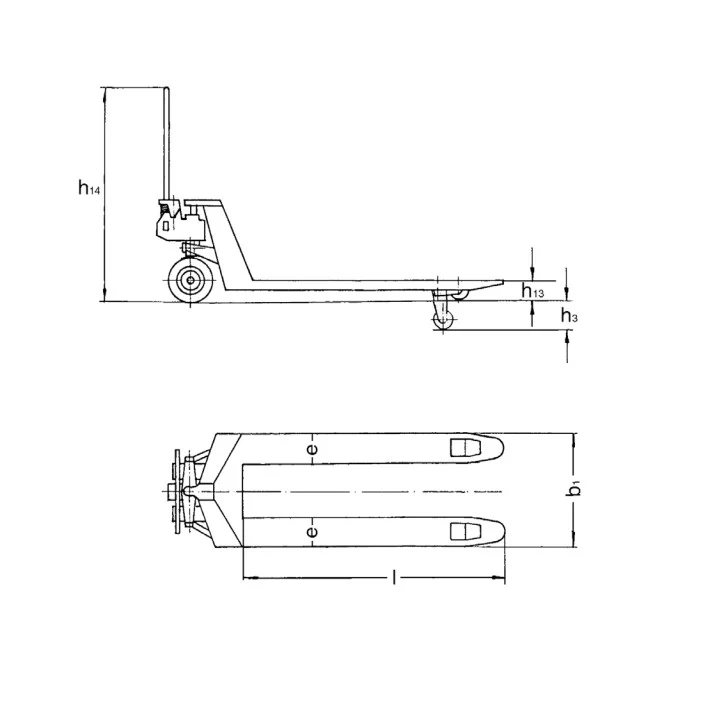 Pfaff HU 20-115 VATP Handpalletwagen in roestvrijstalen uitvoering
