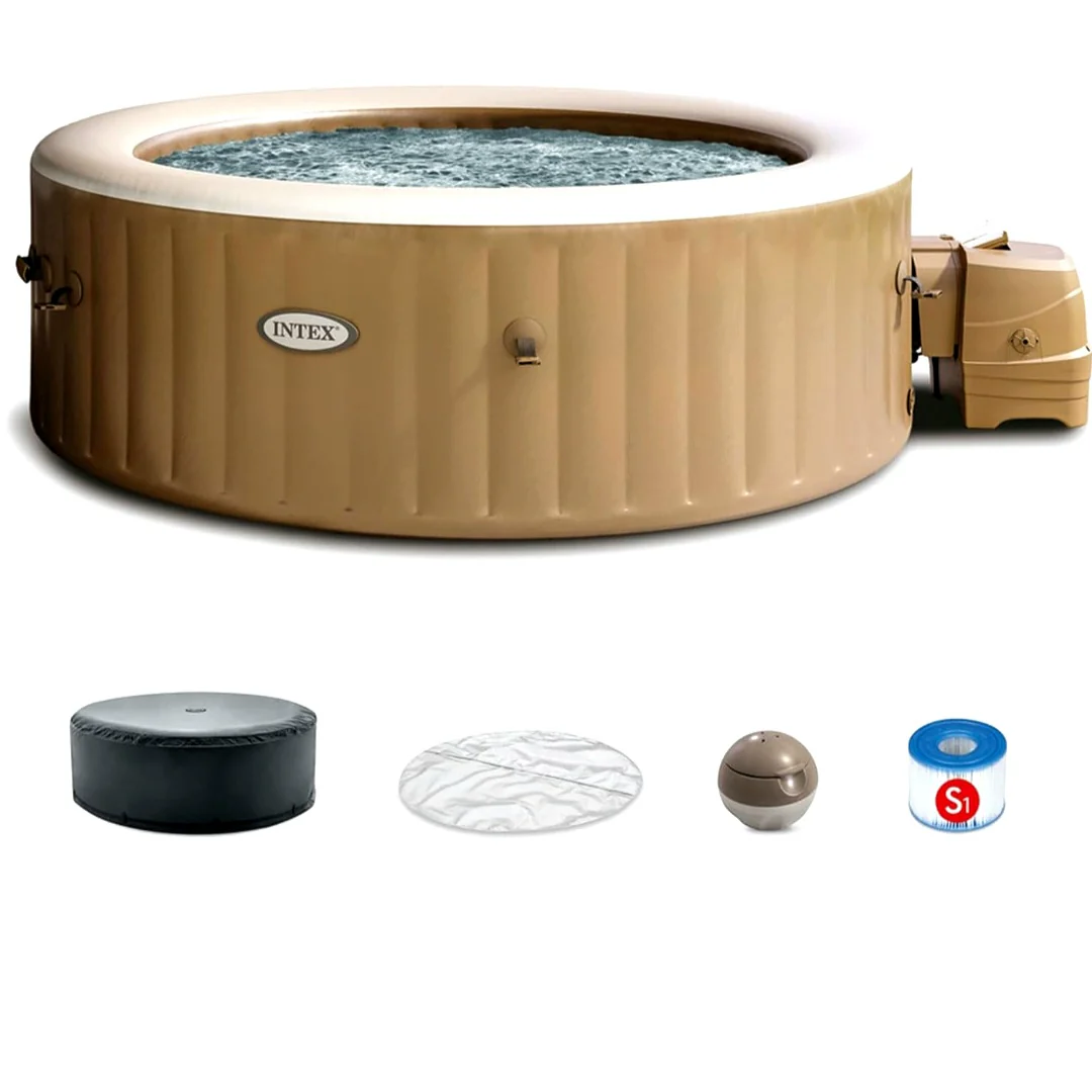 Intex PureSpa Bubble Massage Opblaasbare Spa Set met 120 Jets