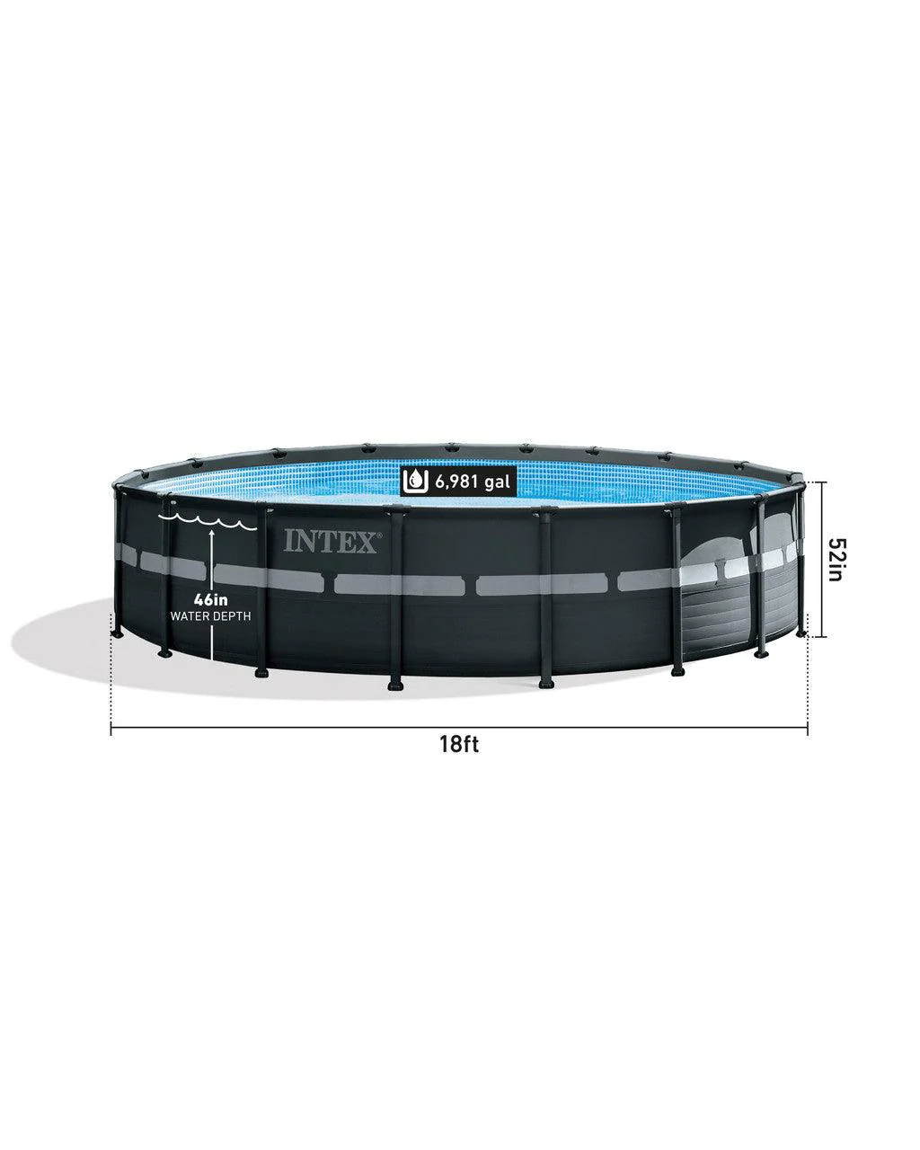 2025 Intex? Ultra XTR? Frame Rond Opzetzwembad 18 ft x 52