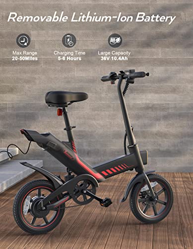 2025 Vouwbare Elektrische Fiets Sailnovo 14'' voor Volwassenen en Tieners, met Ingebouwde Lithium-Ion Batterij