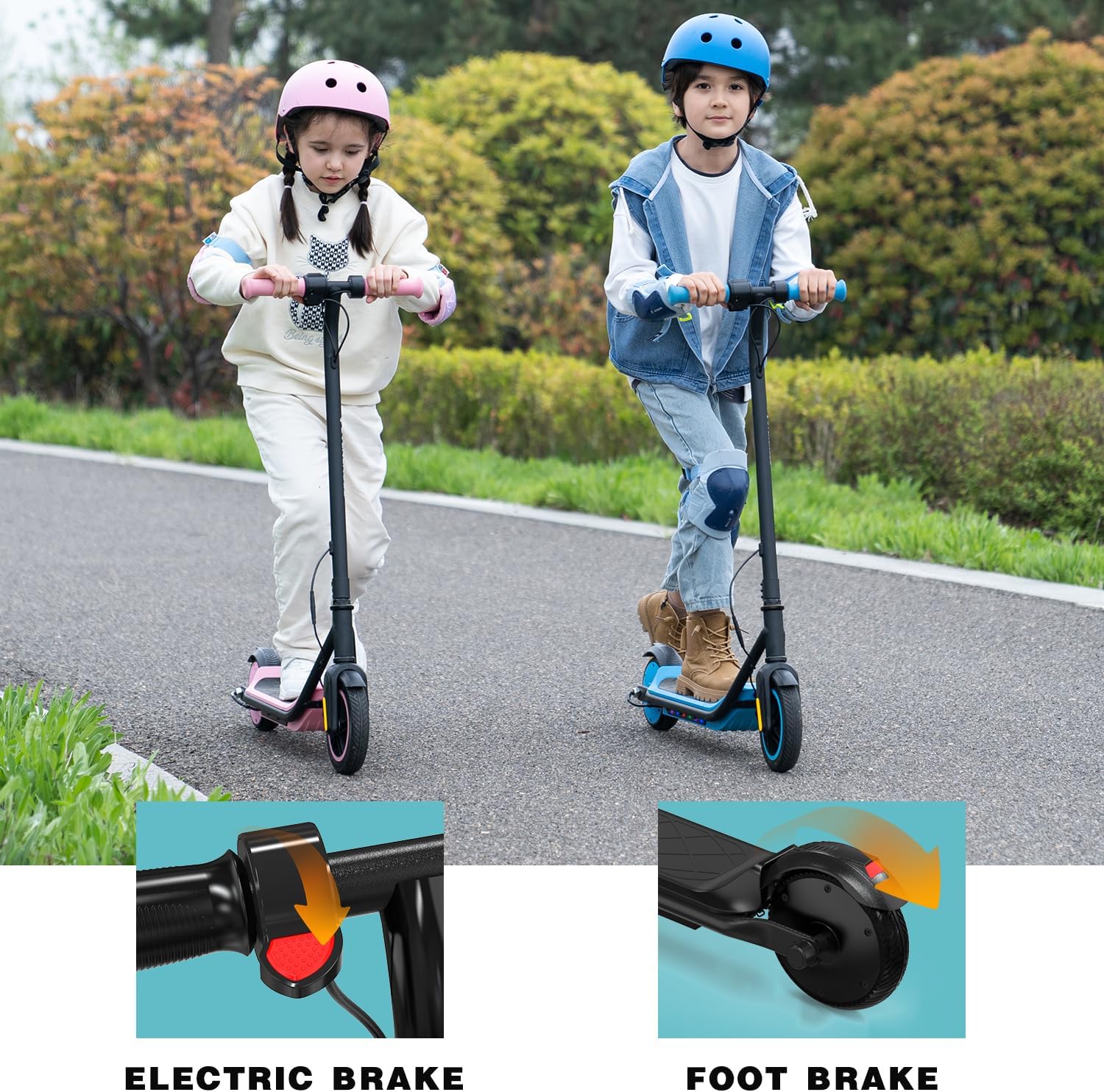 EVERCROSS E6 Electric Scooter, 7'' Electric Scooter for Children 6-12 Years, E Step Scooter for Children with Up to 15km Range and Motor 150W, 3 Speed Modes (8, 12, 16km/h)