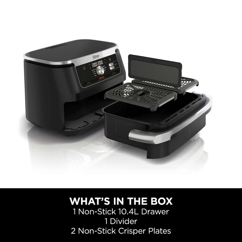 2025 Ninja Foodi FlexDrawer Heteluchtfriteuse AF500UK 10,4L Zwart - OPRUIMING