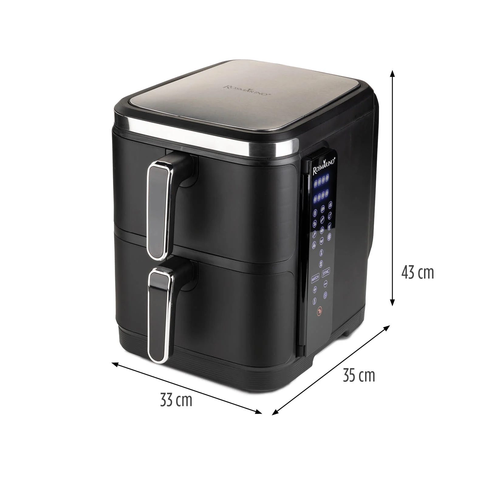 2025 Rosmarino Tower XXL heteluchtfriteuse �C 10,4 L