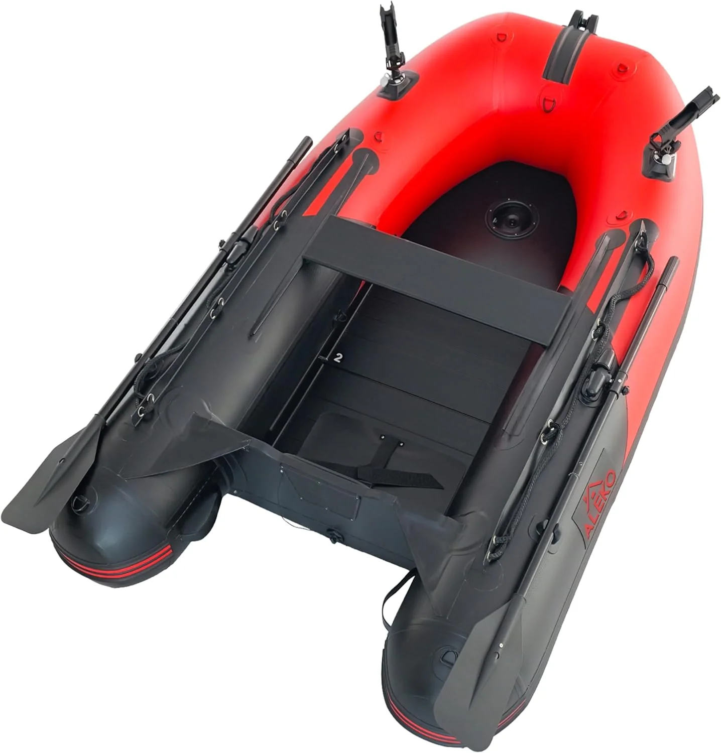 Opblaasbare boot | Jacht- en sloepboot | Visboot voor meerdere personen | Roeispanen met aluminium vloer | Hengelhouders | Robuust PVC | Model 2024 |