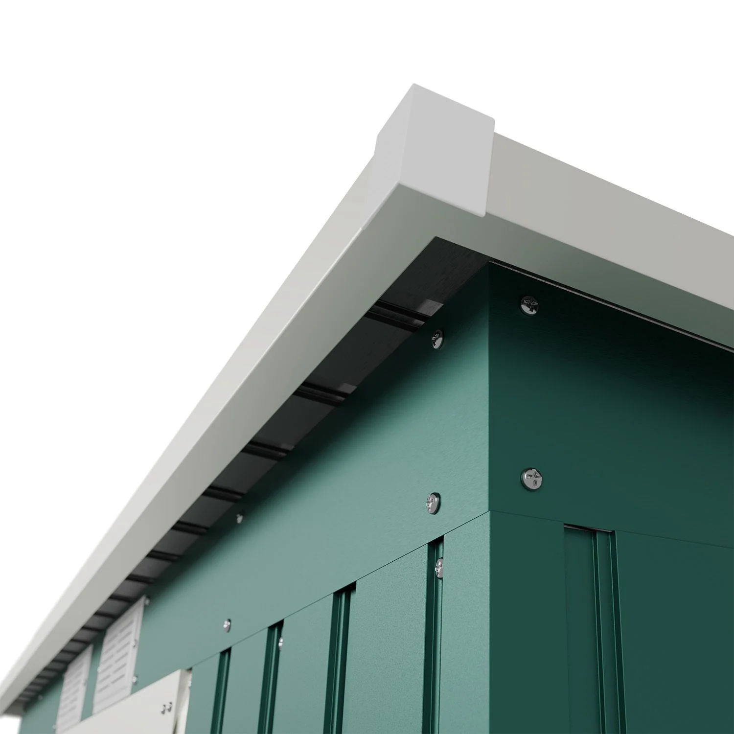 2025 Metalen tuinschuur M in donkergroen voor de tuin