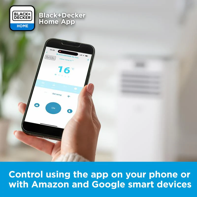Slimme Draagbare Airconditioner Black+Decker BXAC40025GB 9000 BTU