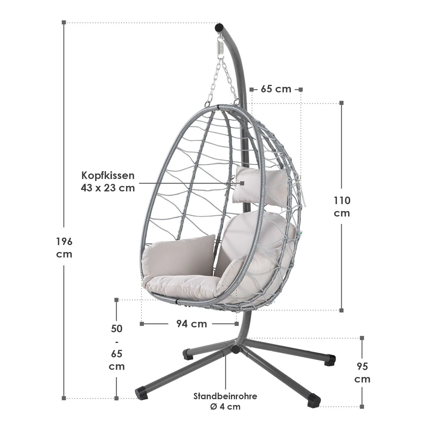 2025 Korbh?ngesessel Aria inclusief frame