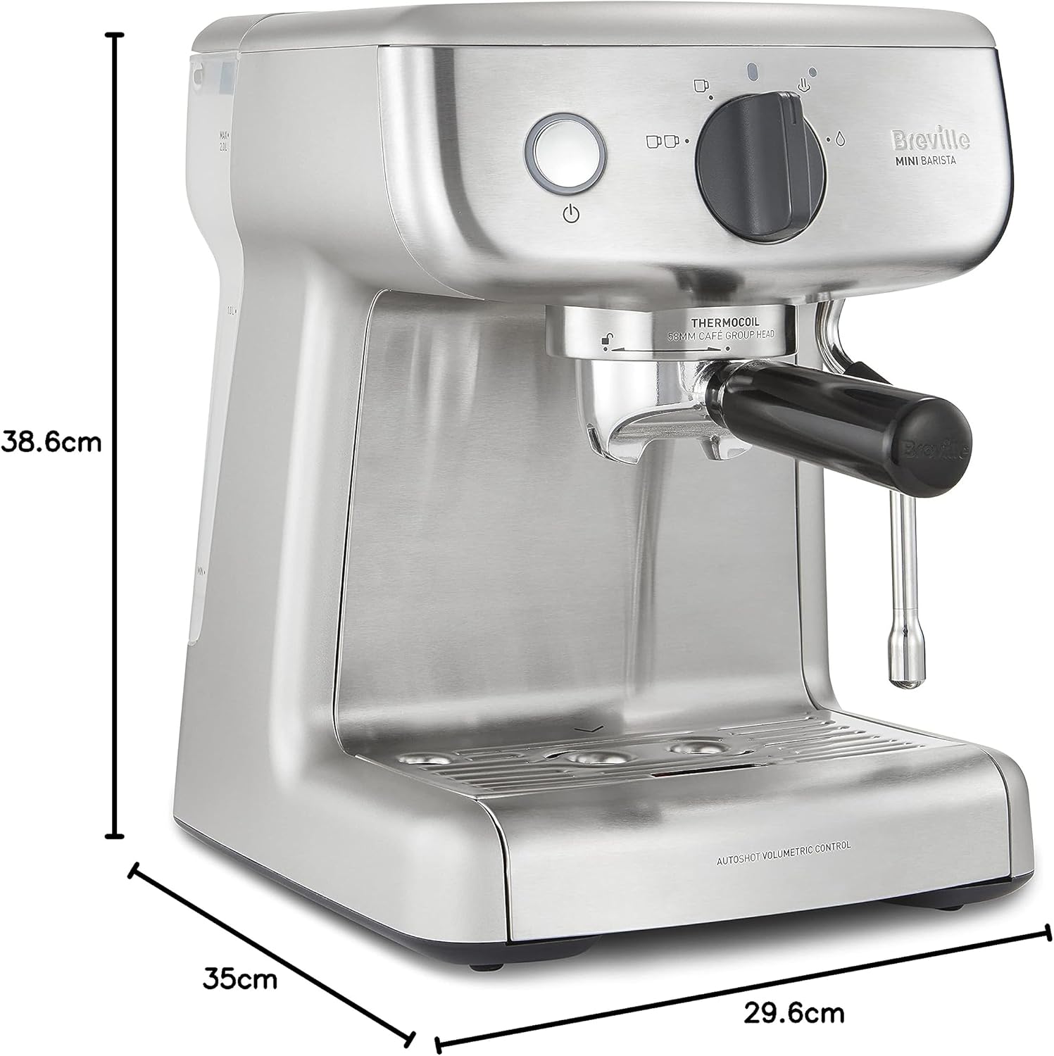 Breville VCF126X Barista Max Coffee Machine, Stainless Steel