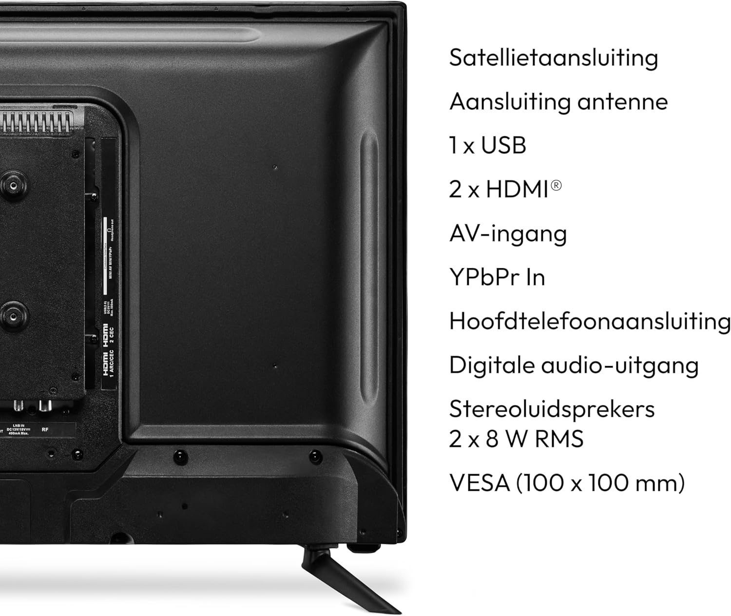MEDION 80 cm (32 inch) HD TV (built-in DVD player, Triple Tuner DVB-T2 DVB-C DVB-S2, 2 x HDMI, USB, headphone jack, AV in, Media player, CI+), MD 832001