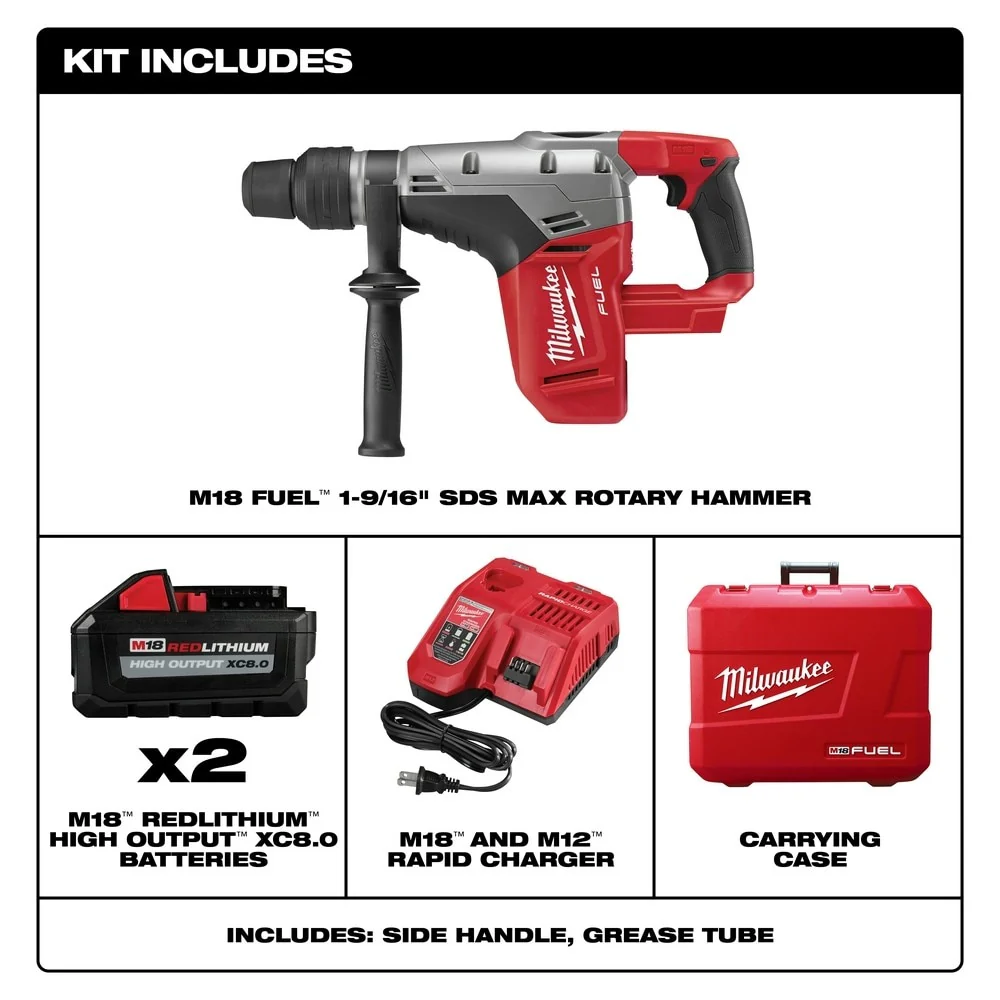 2025 Milwaukee 2717-22HD SDS Max Combihamer Kit 1-9/16