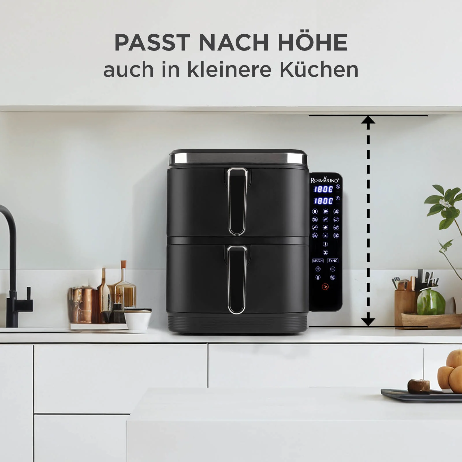 2025 Rosmarino Tower XXL heteluchtfriteuse �C 10,4 L