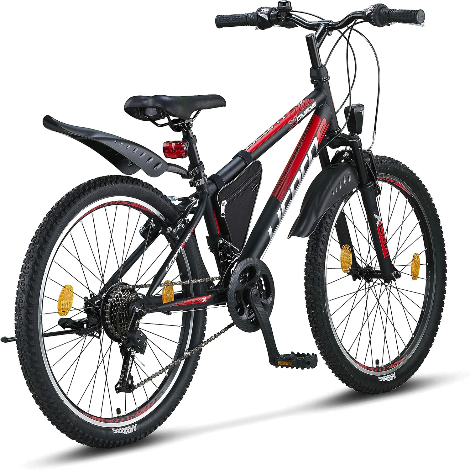 Licorne Bike Mountain Bike Guide for Girls, Boys, Women and Men, Shimano 21-Speed Gear