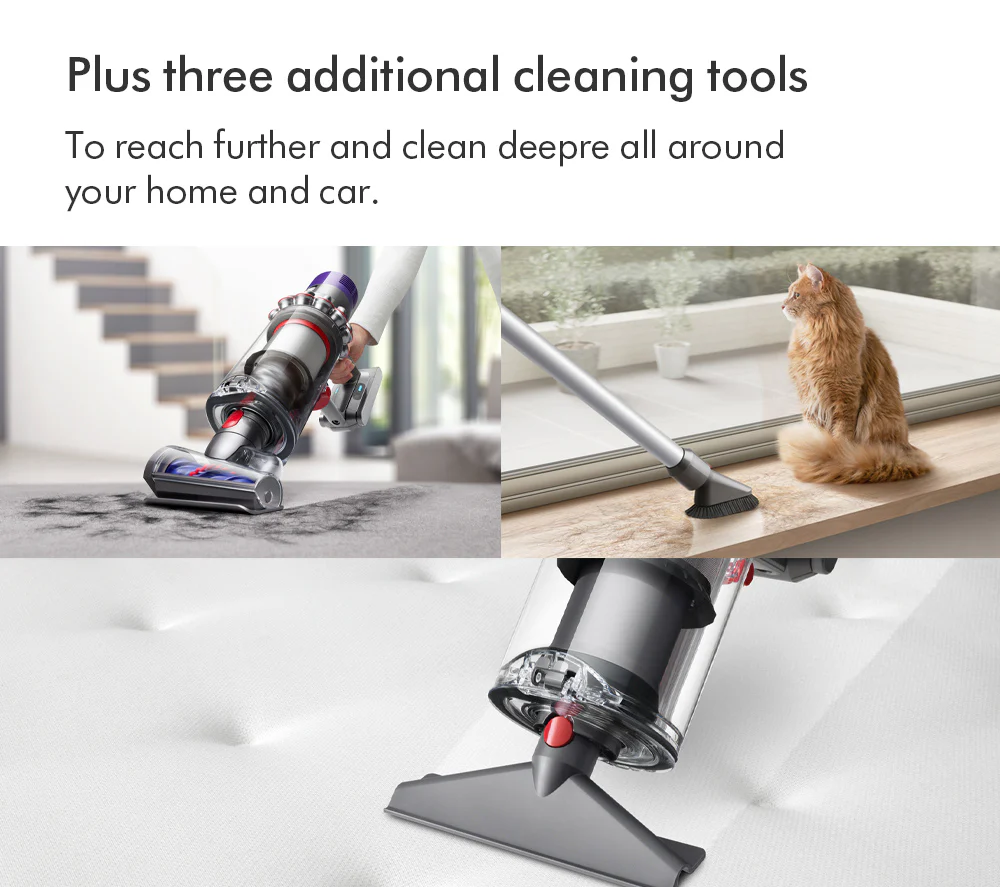 2025 Dyson V11 Extra Draadloze Steelstofzuiger �C Tot 60 Minuten Gebruikstijd, Nikkel en Rood