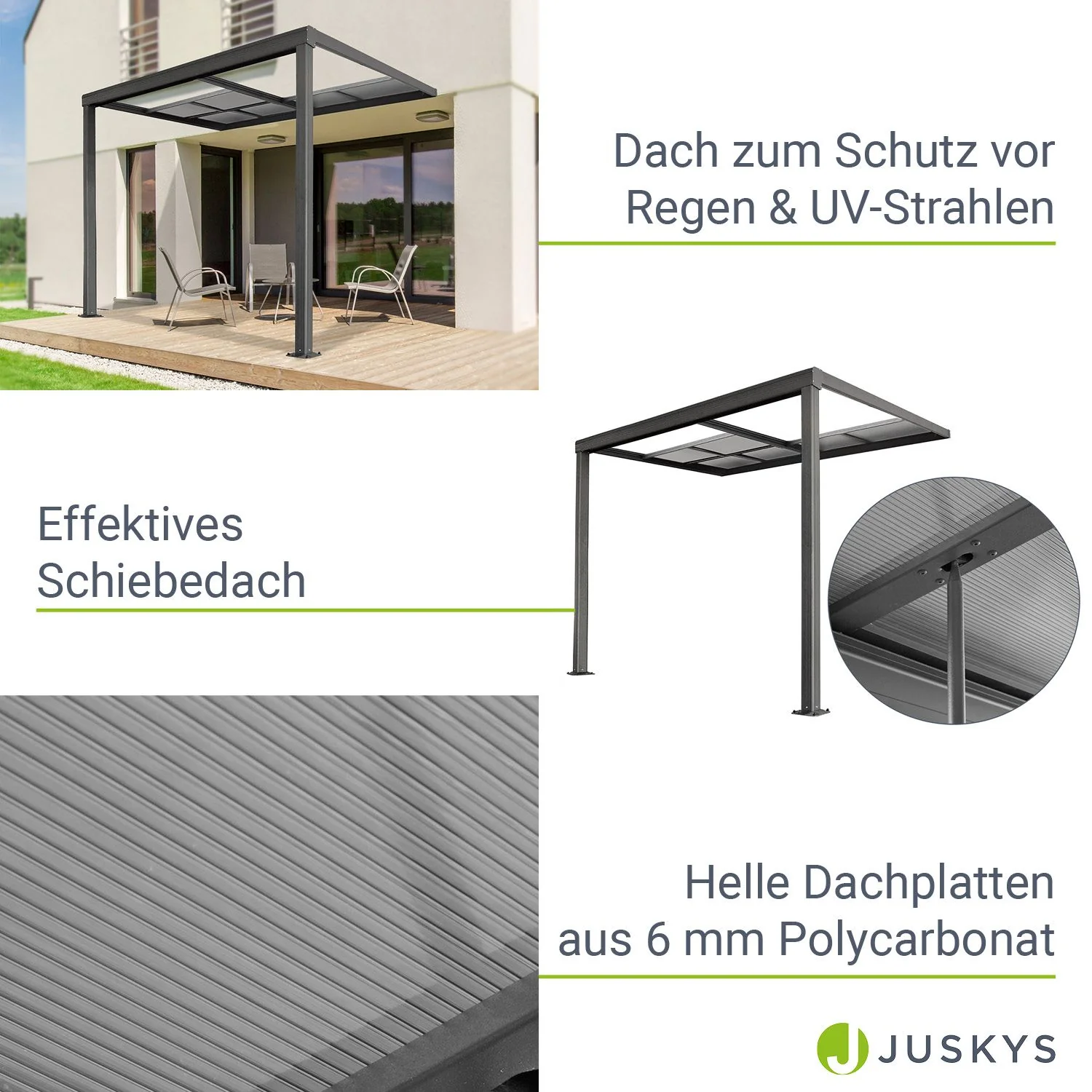 2025 Terrassendach Jakarta mit Polycarbonatplatten �C Terrasoverkapping Jakarta met Polycarbonaatplaten