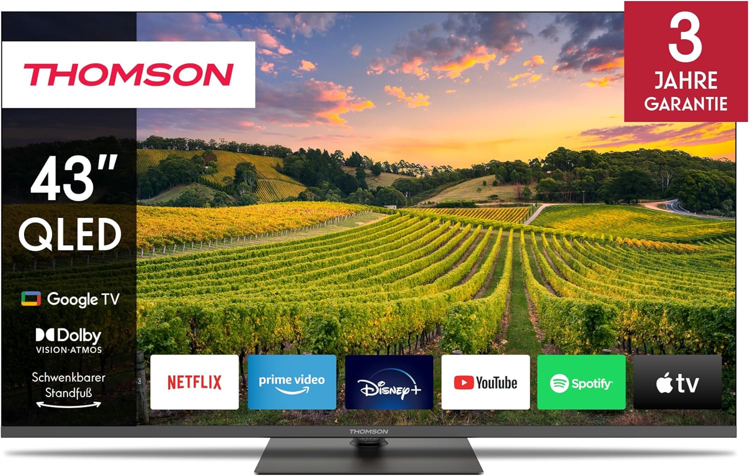 THOMSON 32 Inch (81cm) Full HD Google Smart TV, Wi-Fi, Dolby Audio, HDR10, Bluetooth 5.1, Triple Tuner (Cable/Satellite/Antenna), HDMI, CI+, A+ Panel - 32FG2S14