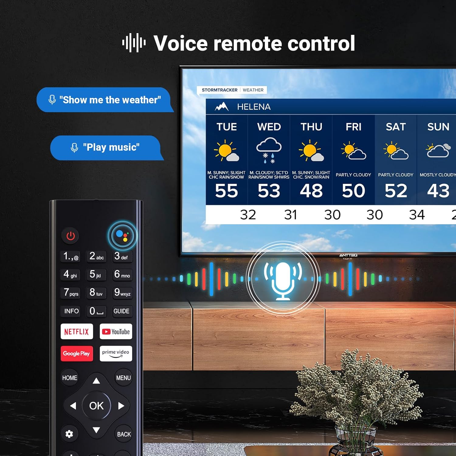 ANTTEQ AB42D1 TV 42 Inch (TV 106 cm), Dolby Audio, LED, HDMI, Media Player via USB, Digital Audio Output, Triple Tuner DVB-C/T2/S2, CI+, Hotel Mode Included