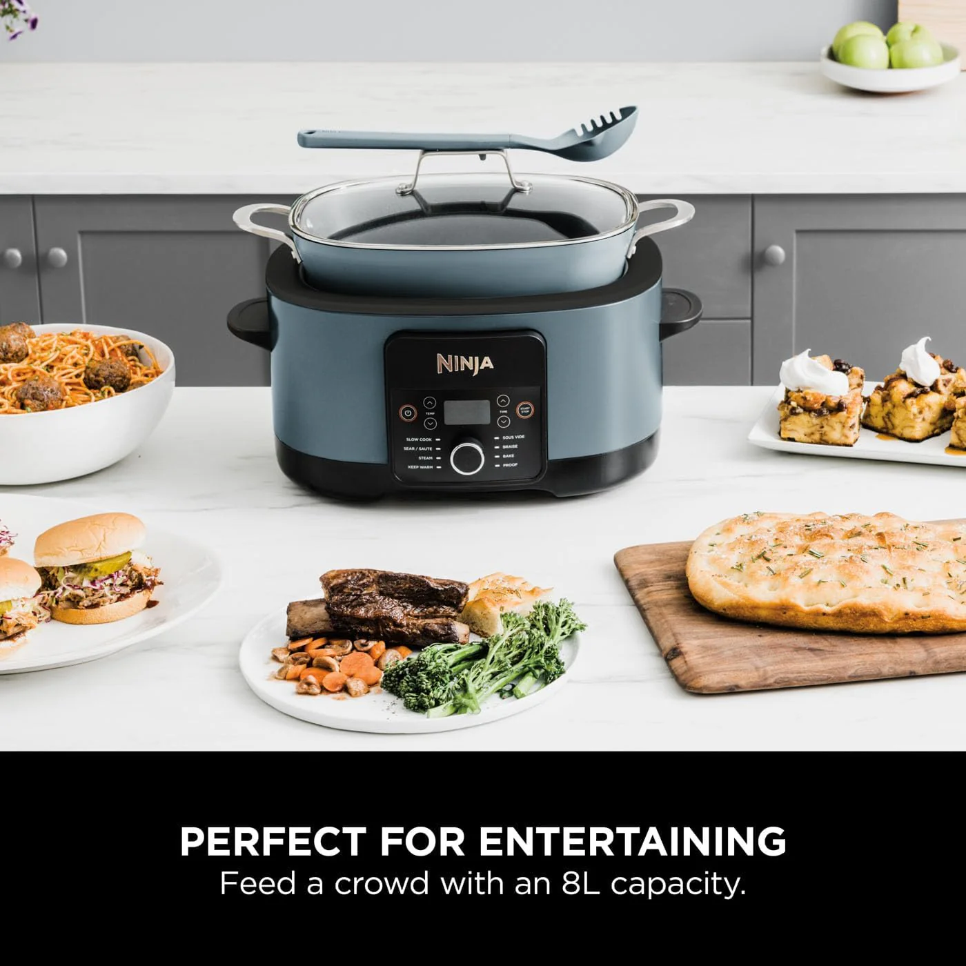 2025 Ninja Foodi PossibleCooker 8-in-1 Slowcooker 8L �C Marine Grey