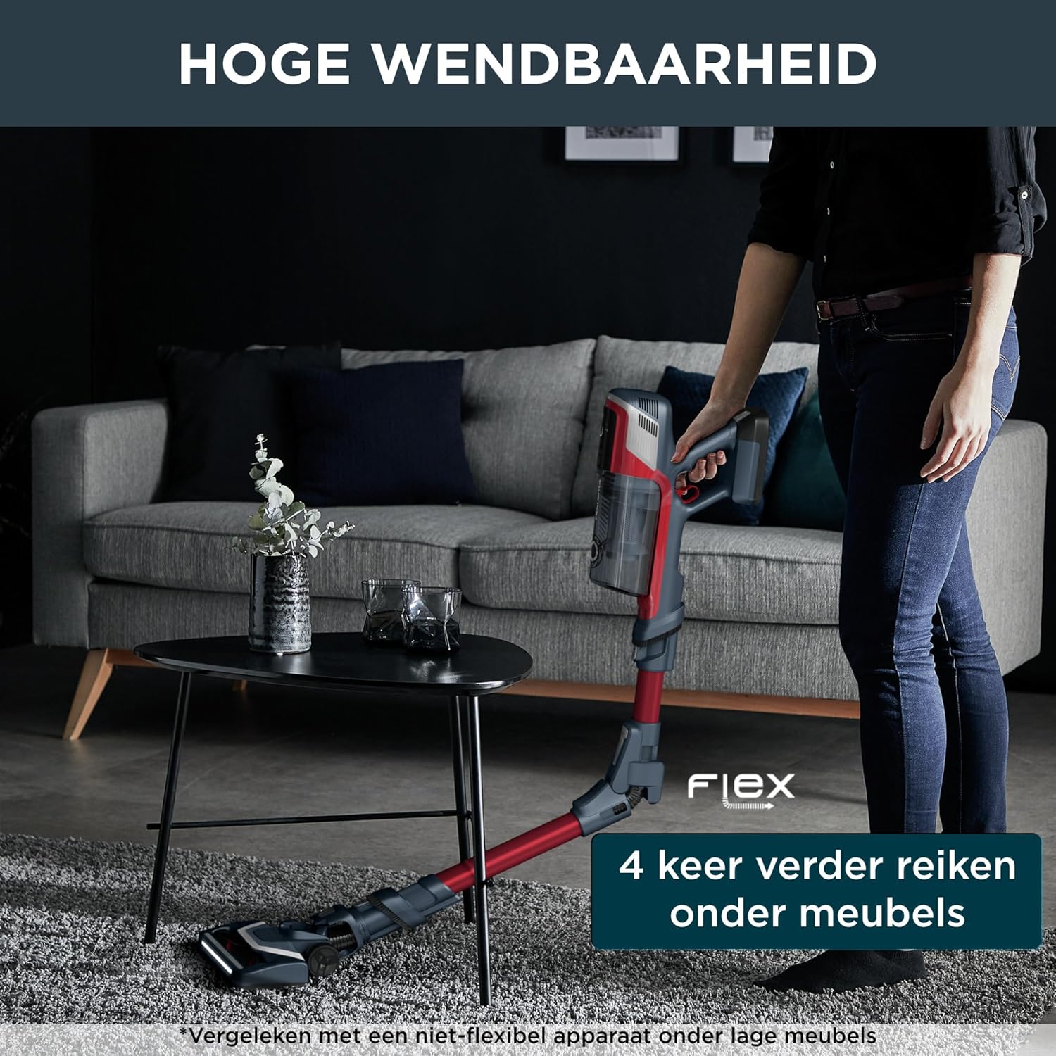 Rowenta X-pert 6.60 Essential RH6838, Cordless Stick Vacuum Cleaner, Automatic Speed Settings, Up to 45 Minutes Autonomy, Removable Battery, Lightweight Design, Dust Thief