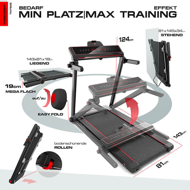 2025 RPT 6200/TM 750S Profi-loopband �C 16 km/u, 16 programma��s & zelfsmerende loopband