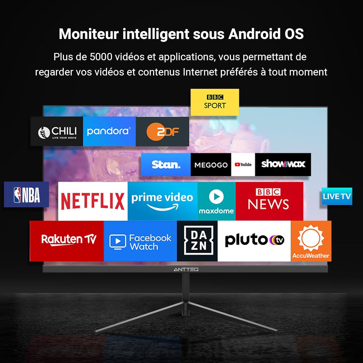 ANTTEQ AB42D1 TV 42 Inch (TV 106 cm), Dolby Audio, LED, HDMI, Media Player via USB, Digital Audio Output, Triple Tuner DVB-C/T2/S2, CI+, Hotel Mode Included