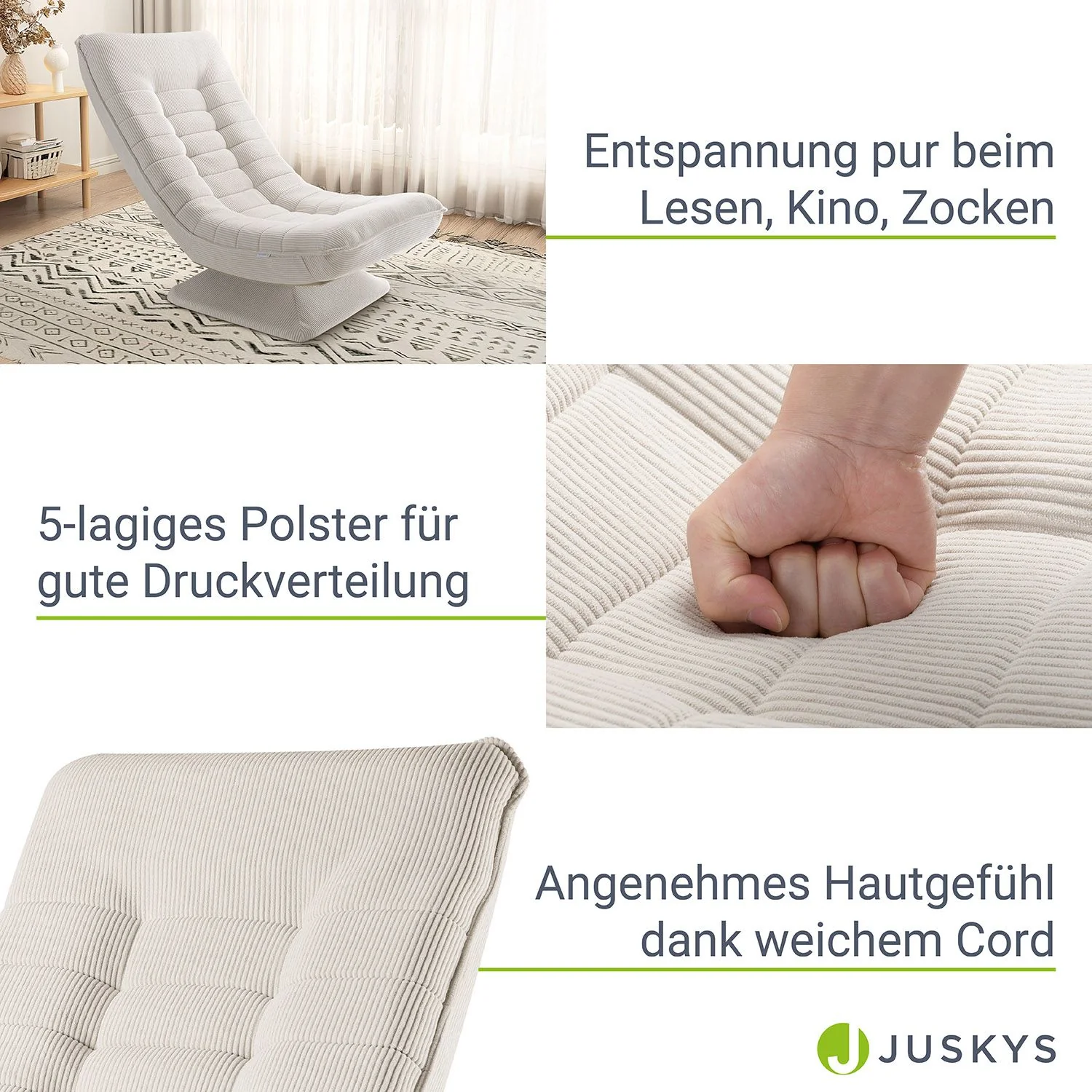 2025 Relaxfauteuil Korsika met Cord