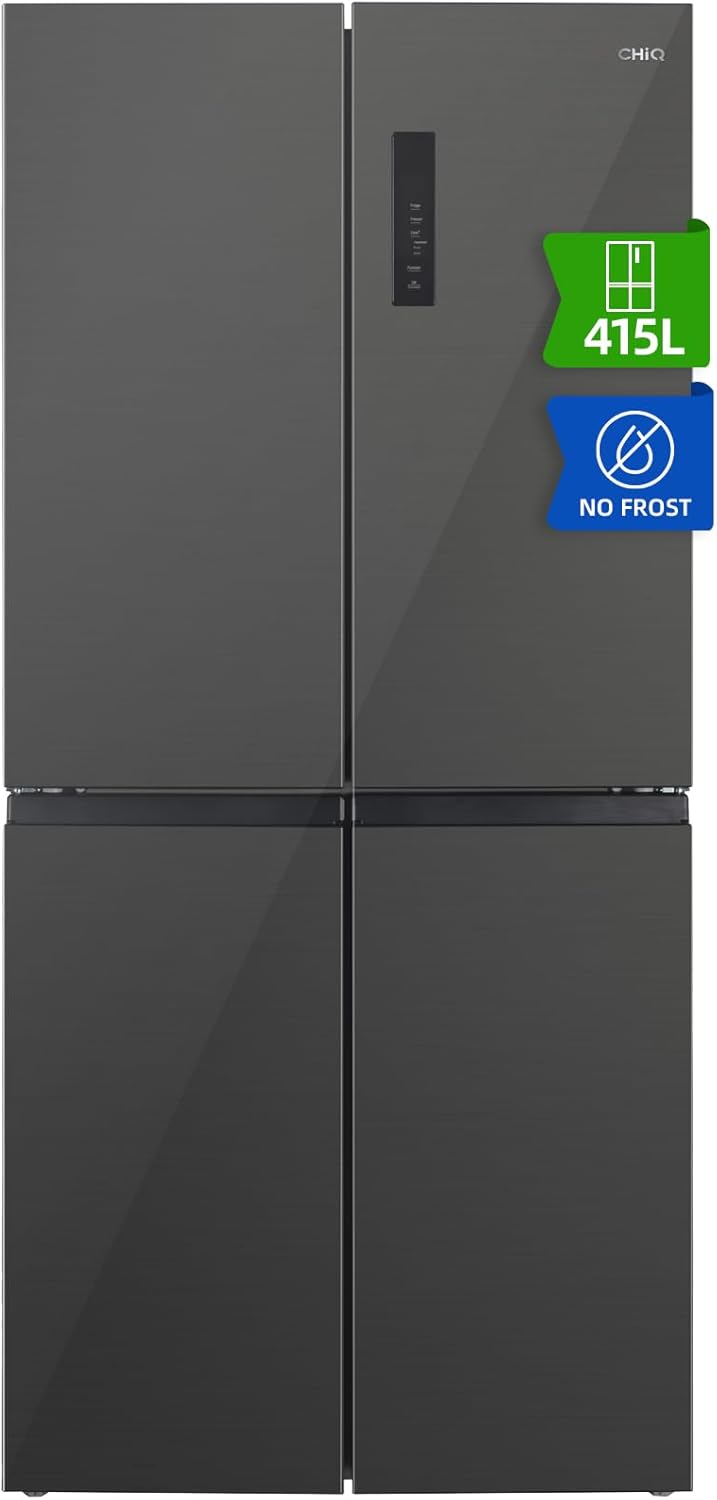 CHiQ FBM351NEI42, Fridge-Freezer, 356 Liters(260 + 96 L), No Frost, Silent 35dB, Inverter Compressor, Digital LED Display, 12 Year Warranty on Compressor, Stainless Steel